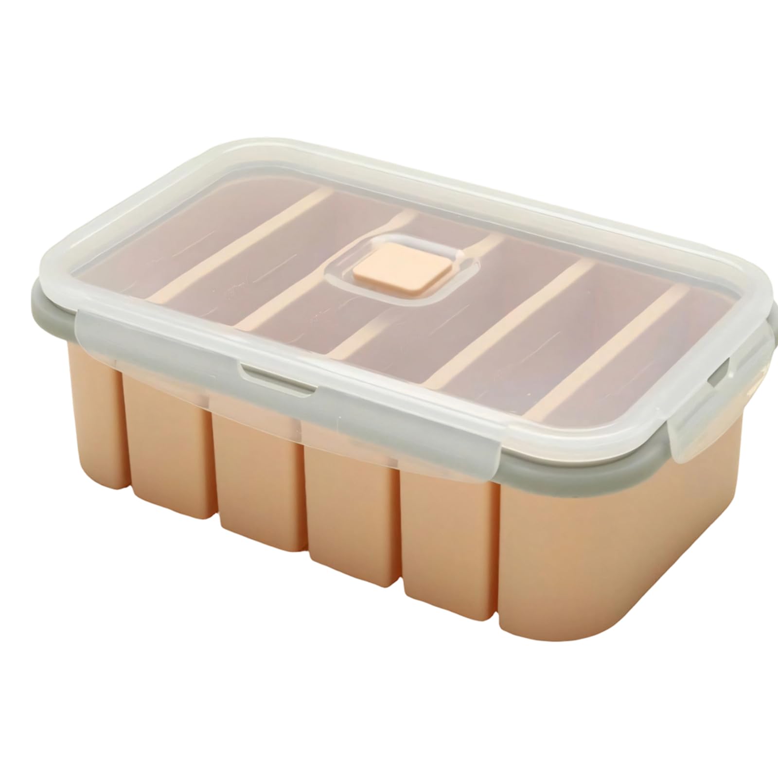 Xjdzineq Food Grade Silicone Bentos Box Large Capacity Food Storage Container Stackable Soup Freezer Tray with Lid Lunch Box