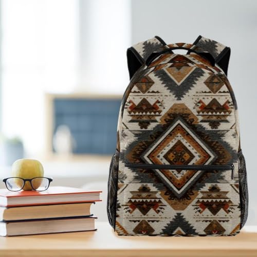 Mochila impermeable con textura de mármol y protección para laptop 5