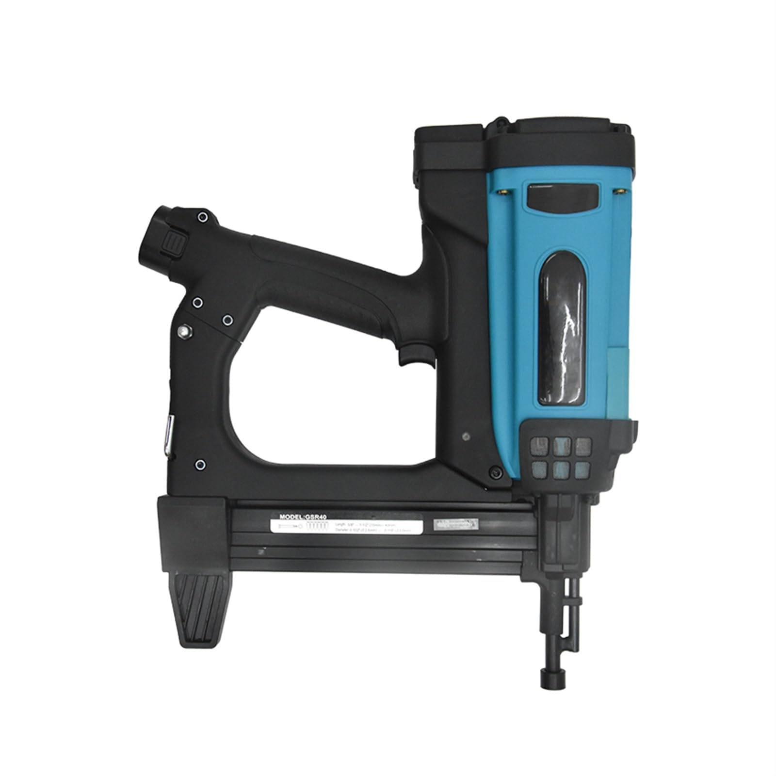GSR40 pneumatyczny pistolet do gwoździ 7. 2V bateria litowa elektryczny pistolet do gwoździ zszywacz pneumatyczny narzędzia pneumatyczne do ramy i szyny nośnej(With 2pcs Battery)