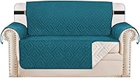Vista 1 de H.VERSAILTEX Funda reversible para sofá biplaza, protector de muebles antideslizante, resistente al agua, correas elásticas de 2 pulgadas, fundas