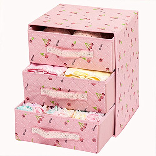 xytmy plegable organizador de almacenamiento sujetador ropa interior calcetines cajón armario divisor Kit Dresser contenedores Set de 3
