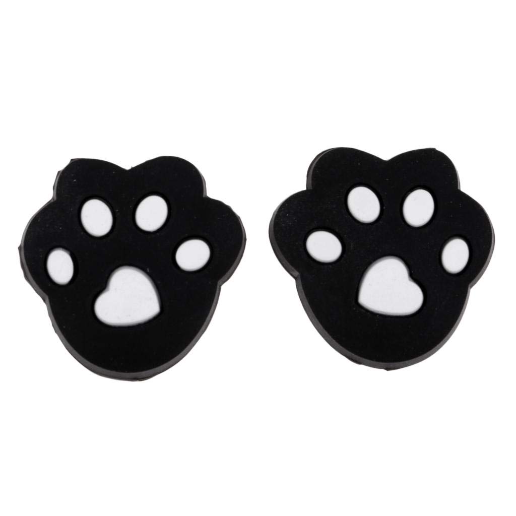 Baosity 2pcs Tennis Racket Damper Shock Absorber to Tennis Racquet Vibration, Black Bear Paw