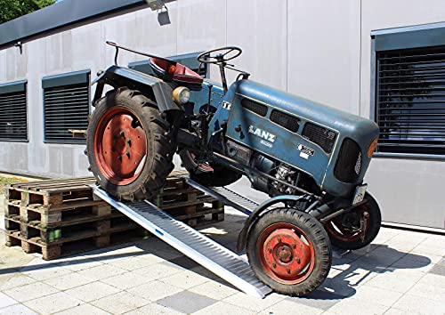 TRUTZHOLM 2 x Profi Schwerlastrampe 200 cm Traglast 2000 kg Alu grau Verladerampe Auffahrrampe