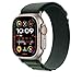 Apple Watch Band - Alpine Loop (49mm) - Dark Green with Natural Titanium Finish - Large
