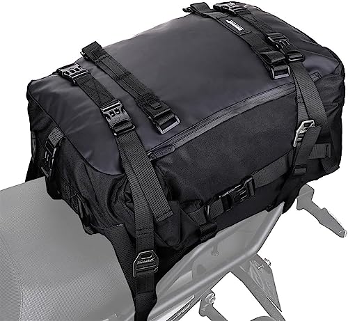 THE WHITE SHOP Motorcycle Tail Bag 30L Waterproof Motor Pannier B...