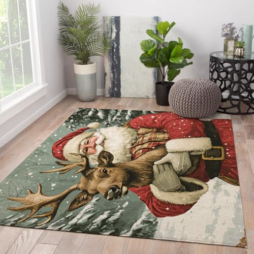 Tapis Noël antidérapant et lavable en machine pour la maison - 4