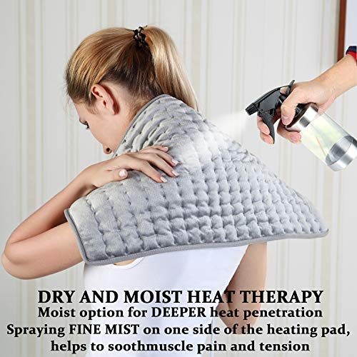 Heating-Pad-Electric-Heating-Pads-Hot-Heated-Pad-for-Back-Pain-Muscle-Pain-Relieve-Dry-Moist-Heat-Therapy-Option-Auto-Shut-Off-Function-Light-Gray-12-x-24