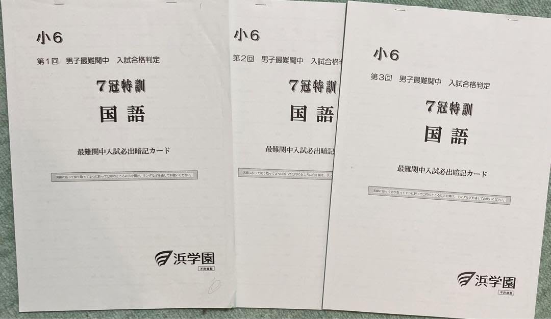 Amazon.co.jp: 浜学園 国語 暗記カード 7冠特訓 灘 最難関 : おもちゃ