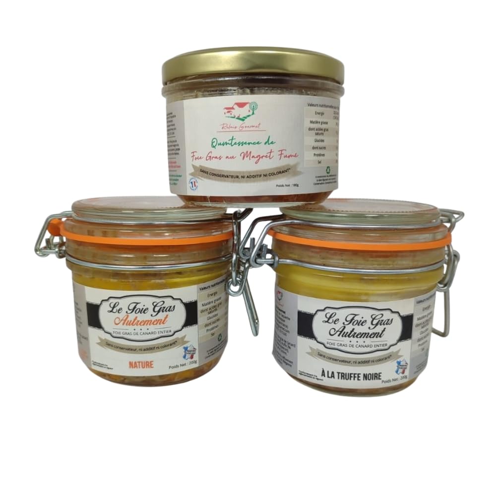 Assortiment Foies Gras Entiers Coffret 3 Pots 180/200g