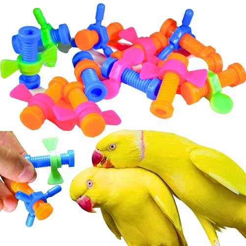 Bonka Bird Toys 2026 PK12 Plastic Nut & Wing Bolt, 1.75