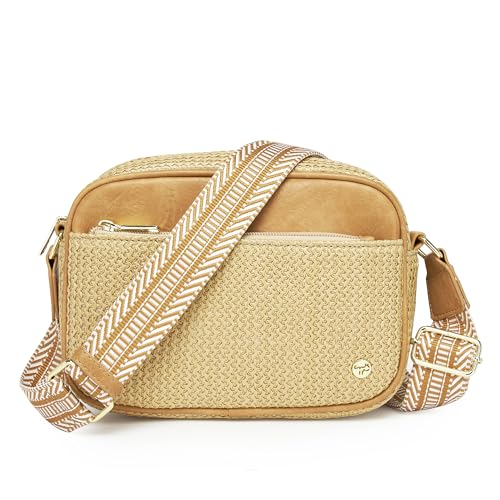 AOCINA RFID Straw Crossbody Bag