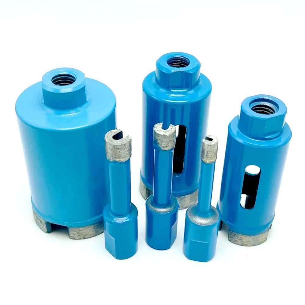Smerigliatrice angolare M10 6-70mm Taglierina diamantata blu Sega Punta da trapano Apri foro per marmo Granito Mattoni Piastrelle Ceramica Cemento,28mm