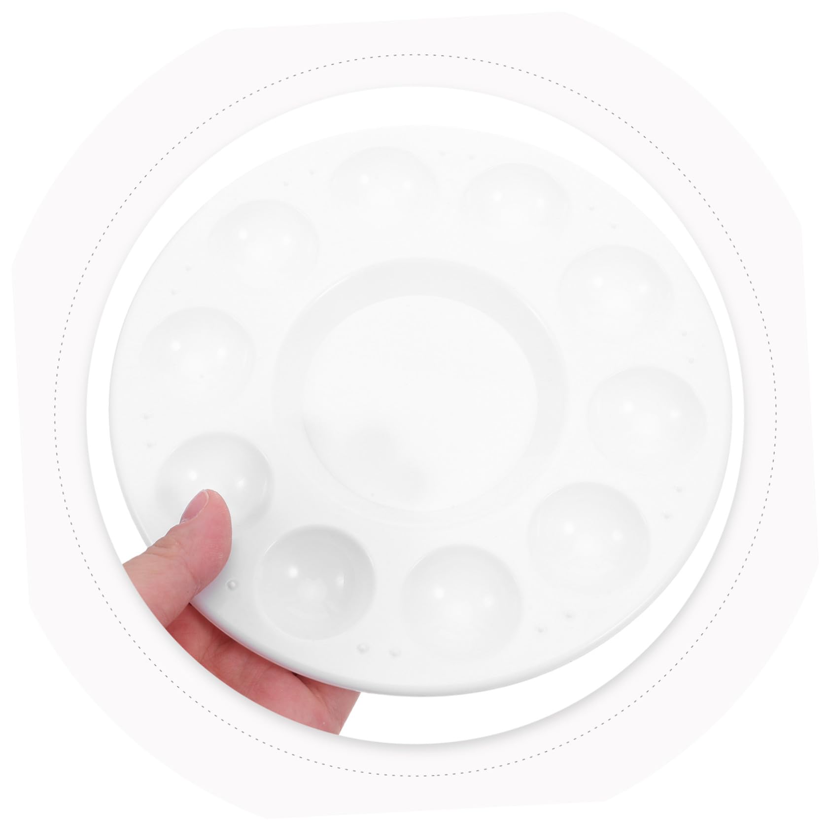 Hohopeti 50 Szt. Taca Na Farby Akwarelowej Taca Do Mieszania Kolorów Plastikowa Farby Malowanie Materiałów Paluj Tace Kolorów White