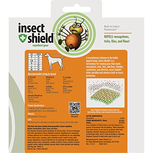 Insect Shield Insect Repellant Lightweight Hoodie for Protecting Dogs from Fleas, Ticks, Mosquitoes & More - Thumbnail 4