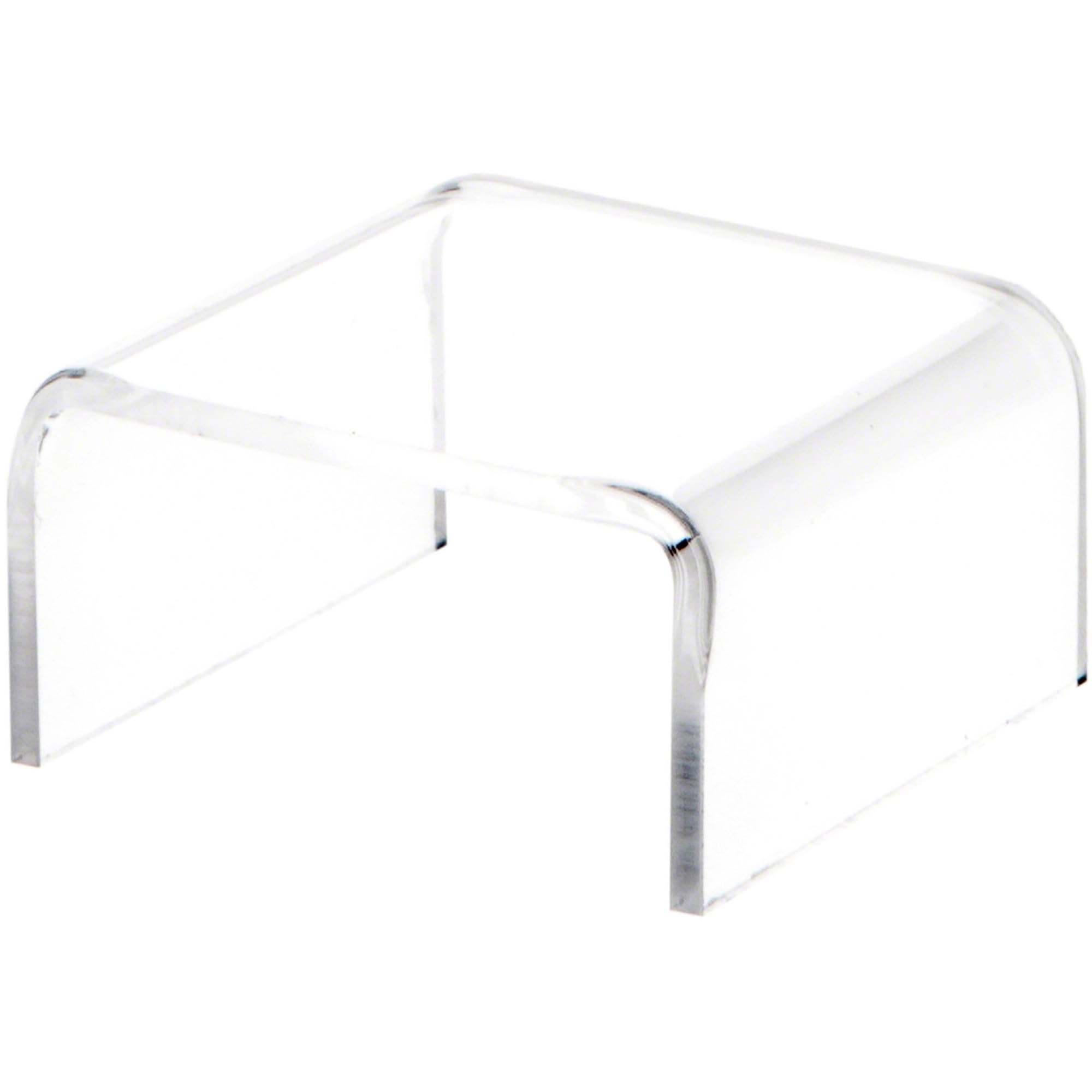 Clear Acrylic Short Square Display Riser, 1" H x 2" W x 2" D (3/32" Thick) (3 Pack)-image-31