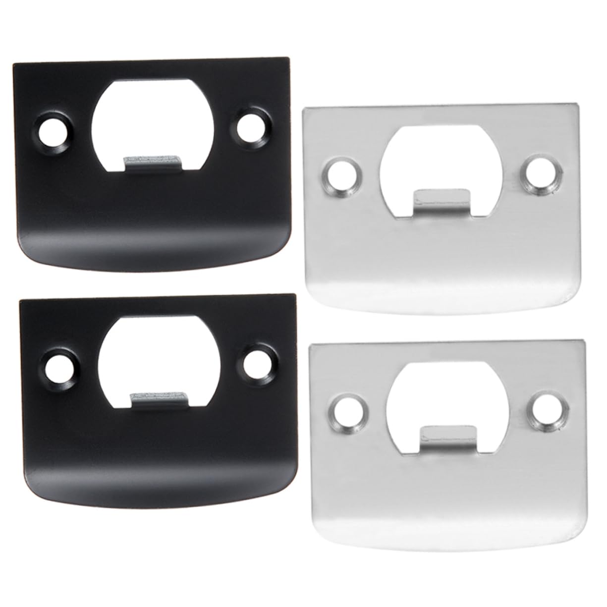 Hemobllo 5 Ensembles Guide De Serrure De Porte Intérieur Gâche De Pêne Dormant Verrou Porte Plaque De Renfort De Porte Plaque De Recouvrement De Trou De Porte 4 Pièces * 5