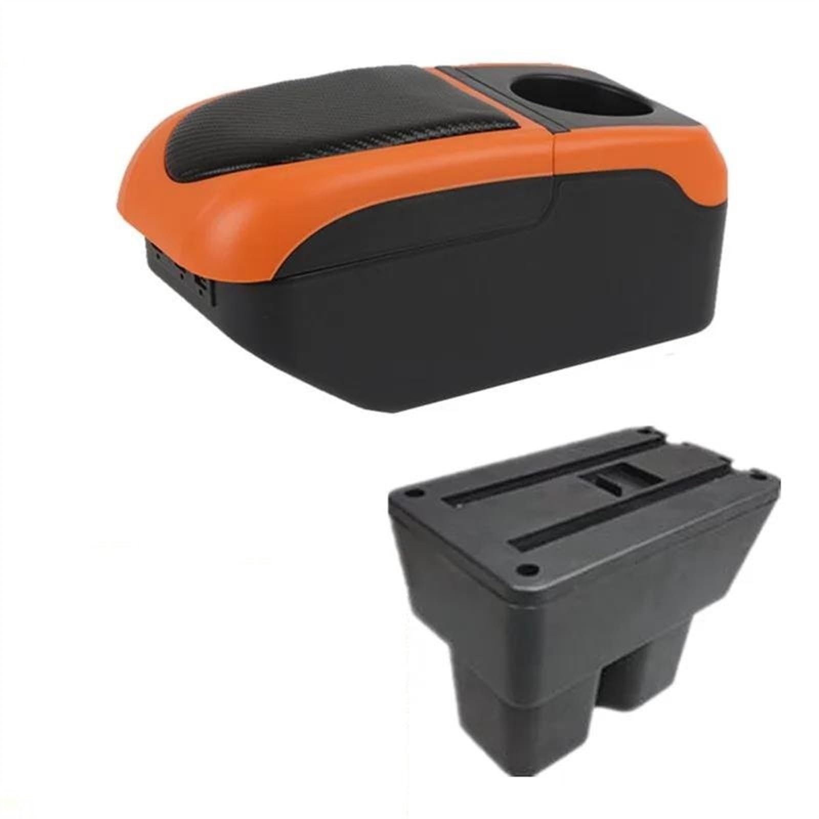 NOHEEU Car Armrest Box 2019-2024 Storage Dedicated Retrofit Accessories For Jimny JB74 Jb64w(S1 black-orange)