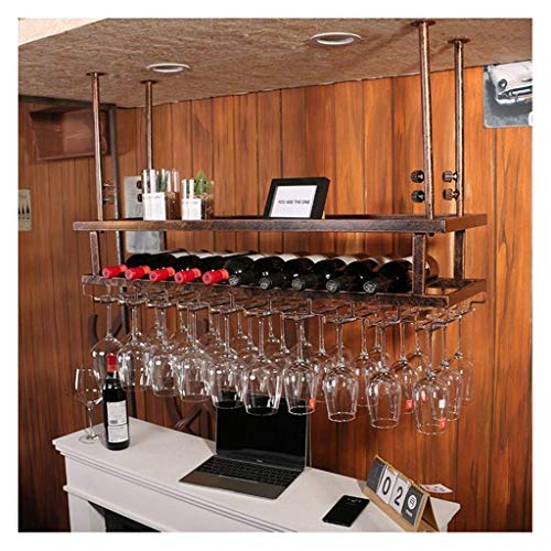 Casier à vin suspendu pour optimiser l'espace bar et ranger les verres