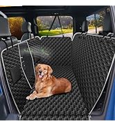 Mancro Dog Hammock for Truck with Flip Up Rear Seats, Waterproof Truck Dog Seat Cover Back Seat w...