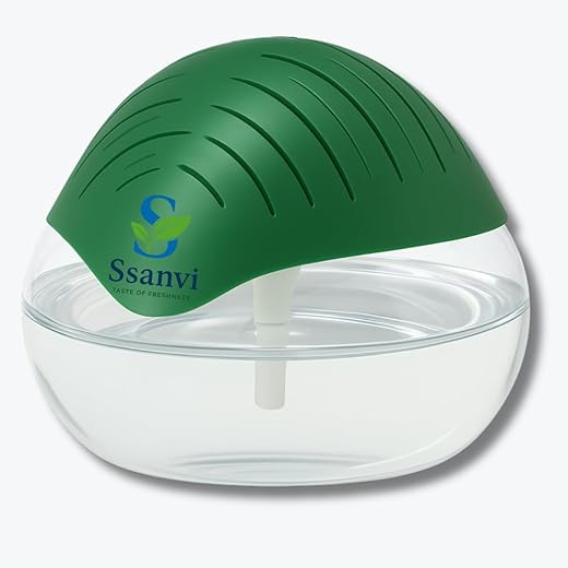 Ssanvi Hygiene Portable Room Air Purifier And Humidifier Revitalizer (24 X 24 X 21 Cm, Green)- 750 Ml
