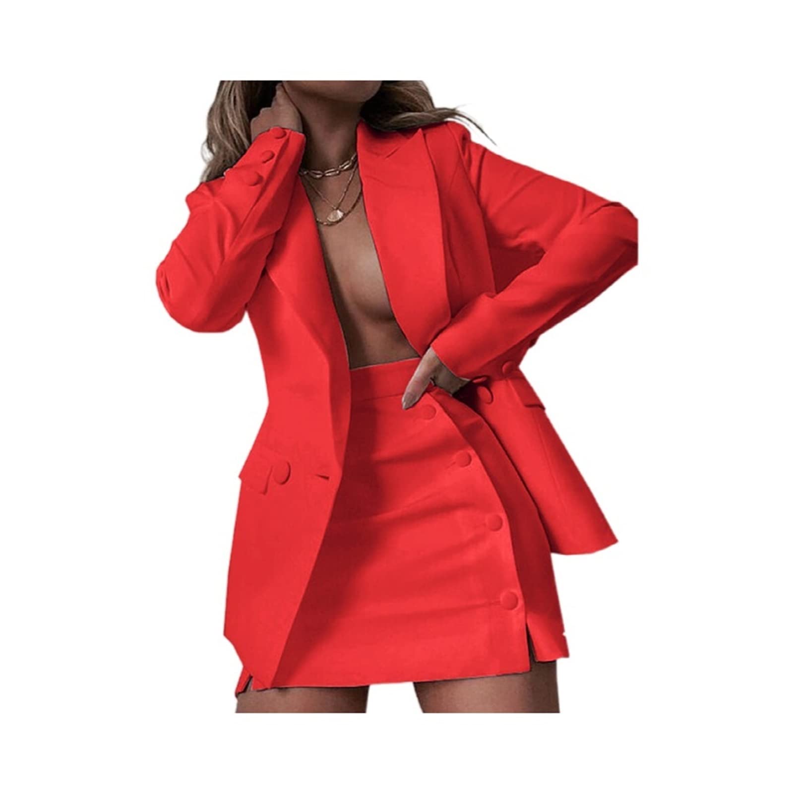 Long Jacket Short Tight Skirt Jackets Sale Short Skirt With Blazer