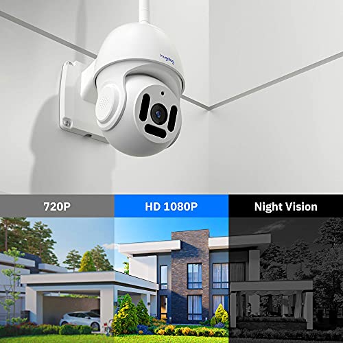 Hugolog Pt Security Cameras, Wifi Cameras For Home Security 1080P Hd, Outdoor Camera Waterproof,Motion Detection,2-Way Audio,Infrared Night Vision,Usa Cloud Server/Sd Card Slot, Compatible With Alexa #TOP3