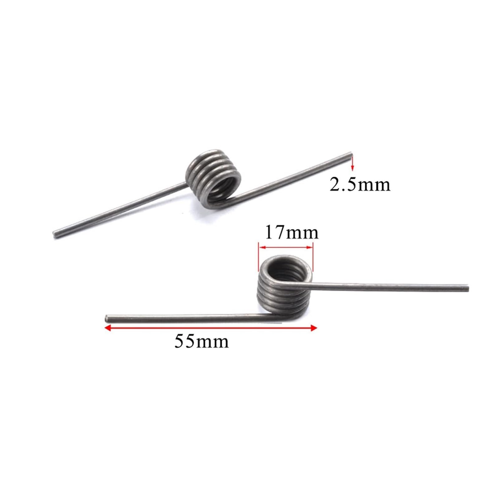 Edelstahl-Torsionsfedern, 2,5 mm Drahtdurchmesser