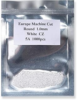 1000PCS 1.0MM 5A Round Machine Cut White Cubic Zirconia Stone Loose CZ Stones