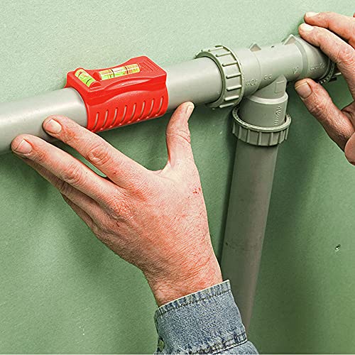 Kapro - 350 Pipe Level Set - 5 Pieces - Spring-Loaded And Snap-On Pipe Level - With Vertical And Horizontal Vials - Fits Pvc, Copper, Stainless Steel Pipes - For Plumbing, Electrical, Hvac Jobs #TOP1