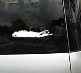 Applicable Pun Long Island Shape Decal – 8 Inch White Vinyl Paumanok Sticker for Car, Laptop, Glass, and More