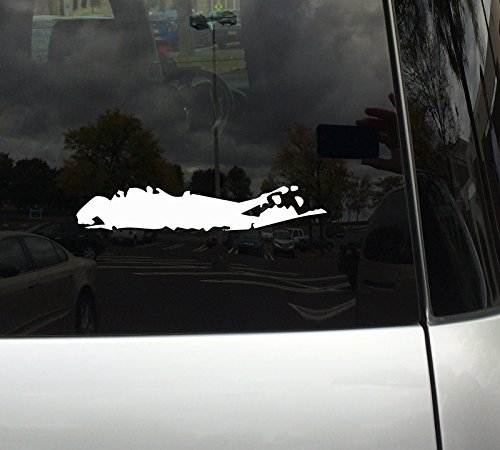 Applicable Pun Long Island Shape - Paumanok - White Vinyl Decal Sticker for Car, MacBook, Laptop, Tablet and More (8 Inch)