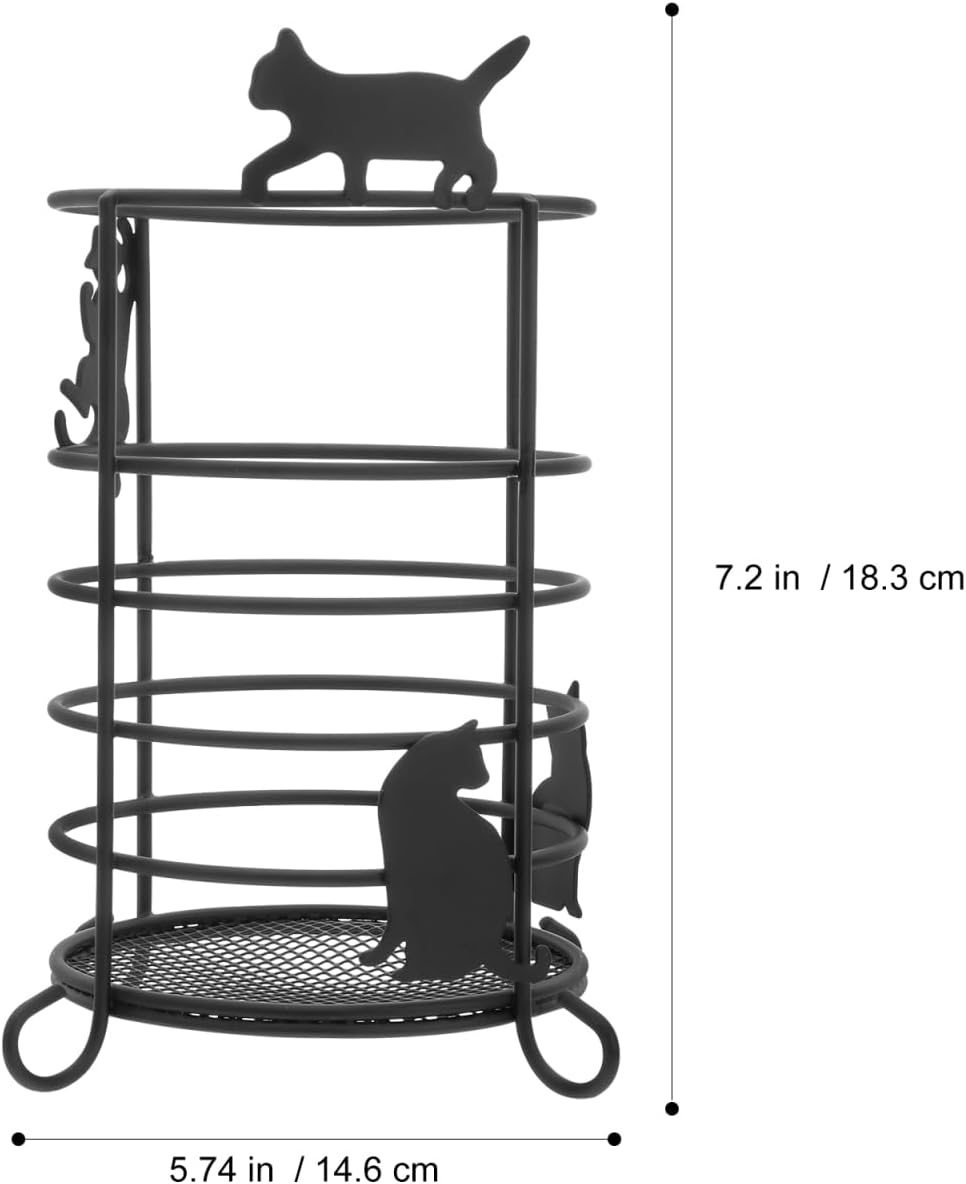 ABOOFAN Cat Pen Holder Multifunctional Iron Tableware Organizer for Chopsticks and Utensils Small Space-Saving Container for Home Office Kitchen Use 7.20X5.74X5.74In