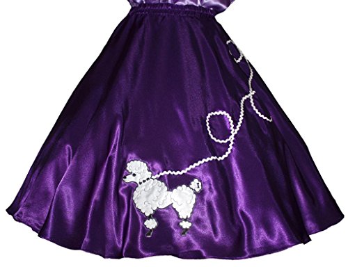 3 BIG NOTES - Adult Satin Poodle Skirt Size XL/3XL (38