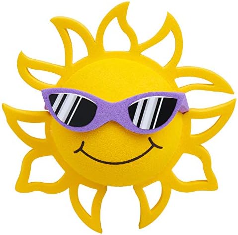 Coolballs California Sunshine w Sunglasses Car Antenna Topper/Auto Mirror Dangler/Cute Dashboard Accessory (Purple Sunglasses)