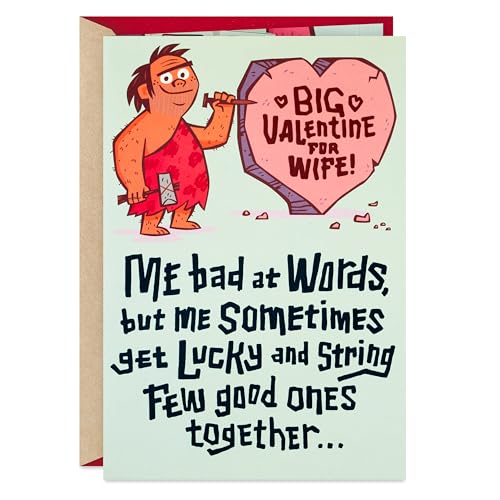 Hallmark Funny Valentine's Day Card for Wife (Caveman),0629VFE7692