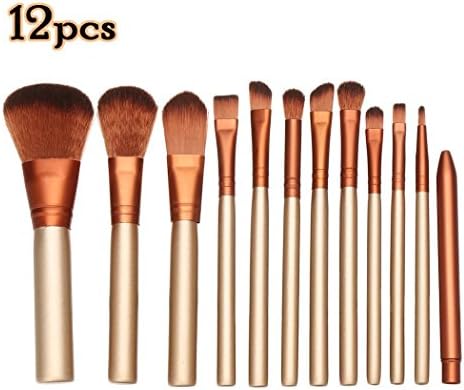 Chiak 12PCS/Pack Makeup Brushes Premium Synthetic Foundation Powder Concealers Eye Shadows Cosmetics Eyeliner Eyeshadow Blending Brush Sets