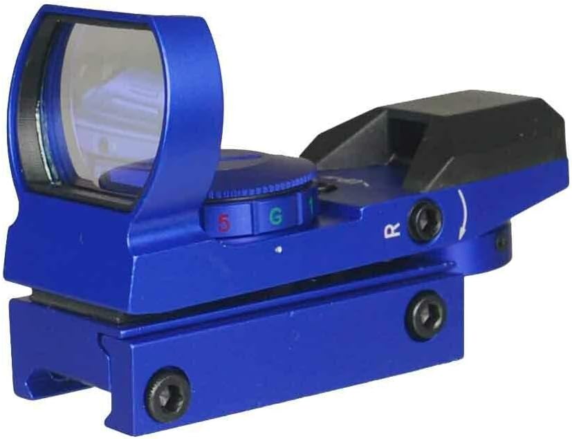 Blue Color Holographic Reflex Both Red and Green & 4 Reticals for Picatinny/Weaver