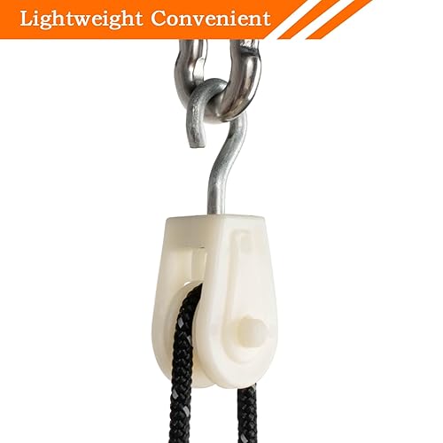 Miniatura 3 de Polea de plástico pequeña rueda de polea de cuerda para alambre amateur radio, proyecto de marco de polea escolar, 20 unidades