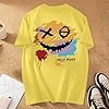 T Shirts for Men UK, Tshirts Men Summer,Graphic Print Summer Casual Round Neck Short Sleeve Comfortable Blend Tee T-Shirts Tops Yellow #3