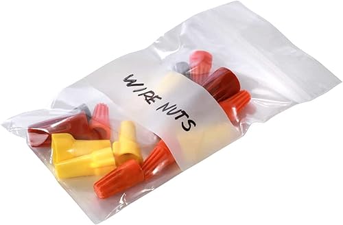 Miniatura 4 de Bolsas de polietileno con cierre resellable, bloque blanco, 4 x 6 pulgadas de ancho y (100 bolsas) de plástico transparente de 2 mil con cierre