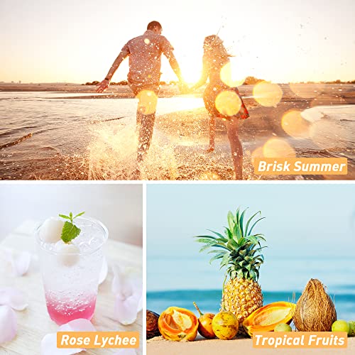 Esslux Summer Fragrance Oil Set, Soap Candle Making Scents, Essential Oils For Diffusers For Home, 6 * 10Ml, Brisk Summer, Ocean Breeze, Tropical Fruits And More #TOP2