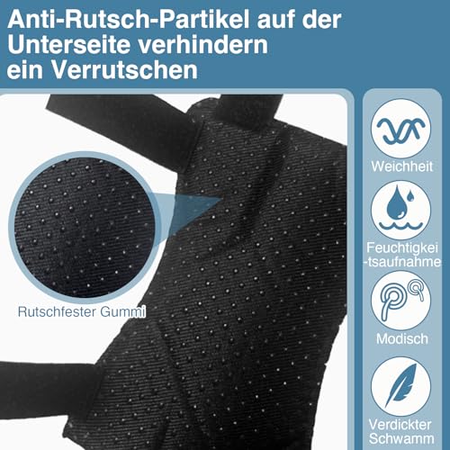 DASHUI 2 Stück Krücken Griffpolster, Unterarmgehstützen Krücken Polster für Gegen Reibung Druck Schweißabsorbierend Bequem Blau