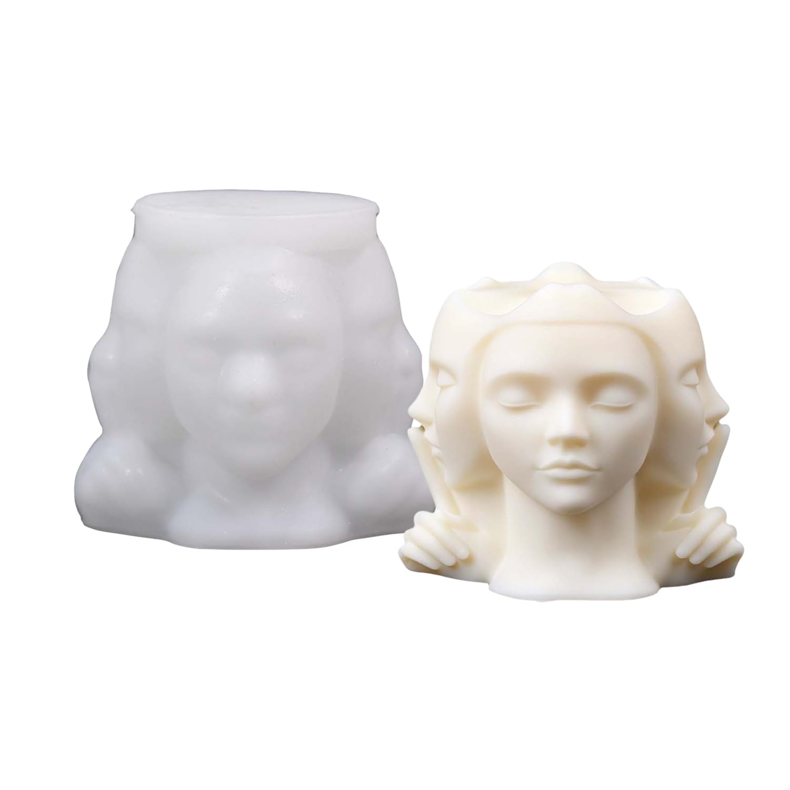 Flexible Silicone Face Vase Great for Creative Crafting and Home Decoration Detailed Face Sculpture