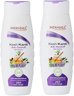 Patanjali Kesh Kanti Anti-Dandruff Hair Cleanser Shampoo, 200ml (Pack of 2)