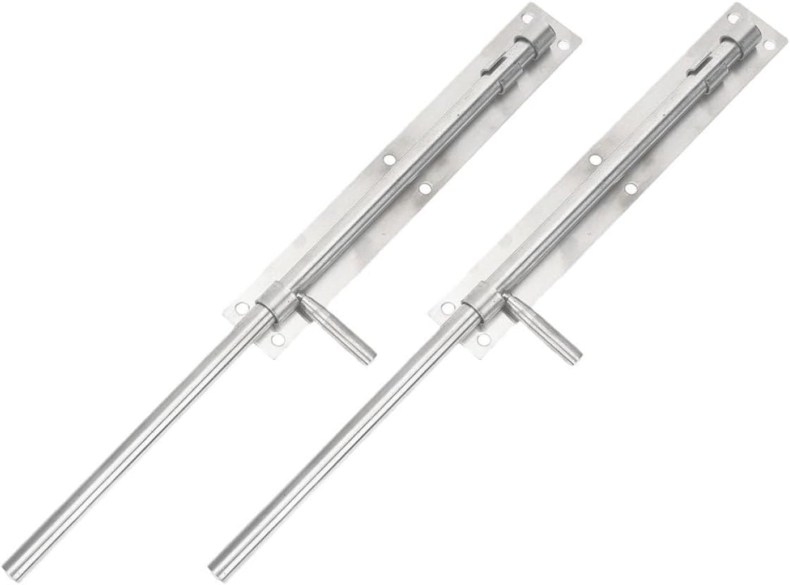 Mipcase 2pcs Stainless Steel Door Latch Locks Thickened Slide Bolt Lock for Wooden Gates and Doors, 16-inch Heavy Duty Security Bolt for Indoor and Outdoor Use