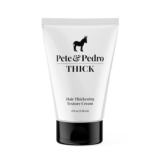 Pete & Pedro THICK Hair Cream - Light-Holding, Thickening & Texture Styling Cream | For Fine, Thin, Thinning Hair, Men & Women | Adds Thickness, Body, Volume, Fullness | As Seen on Shark Tank, 4 oz.