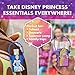 Evergreen Research Disney Store Princess Hand Sanitizer Holder Set - Pack of 4, Travel Size, Refillable and Portable Sanitizers w/Holders and Clip