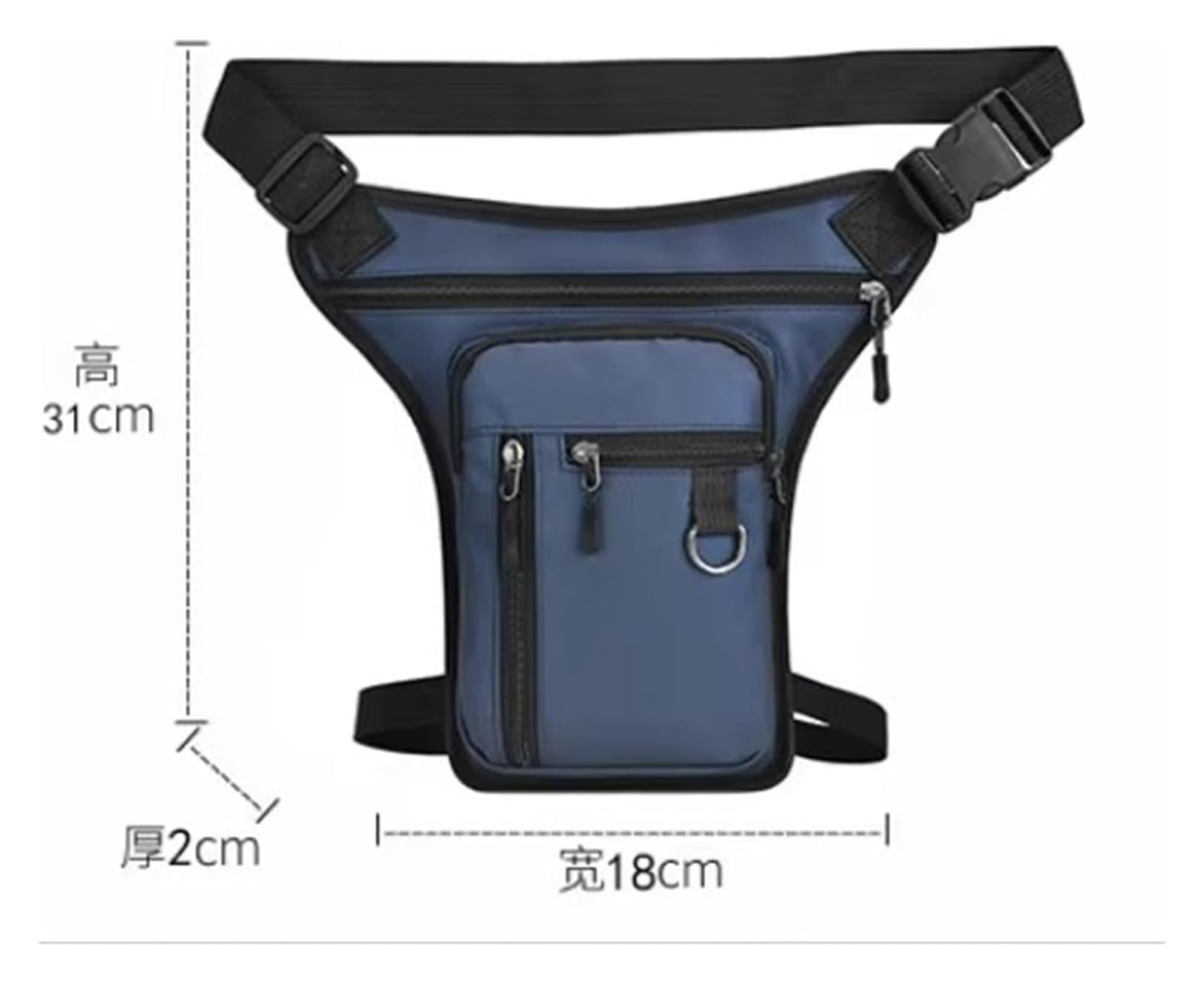 Moto Paraurti Borsa Bagaglio da Sella Borsa Marsupio Uomo Zaino Moto Equitazione A Spalla Fianco Cintura(Black)