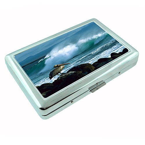 Amazon.com: Pelican Bird S4 Metal Silver Cigarette Case Wallet Id Holder 4