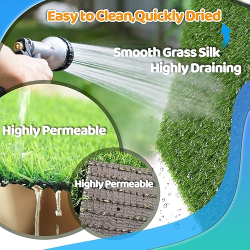 43.5 x 29.8 inches Fake Grass Pee for Dogs Artificial Grass Rug Pad for Puppy Potty Washable Grass Mat for Pet Training with Drainage Hole and Easy to Clean - Image 6